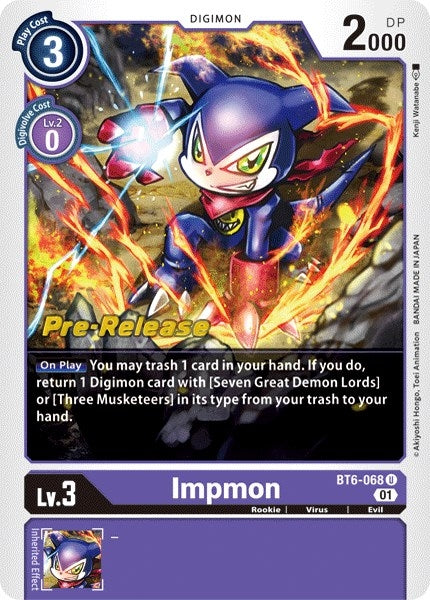 Image for Impmon (BT6-068 U) (BT06_PR) - Digimon Card Game