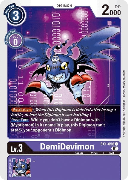Image for DemiDevimon (EX1-056 C) (EX01) - Digimon Card Game