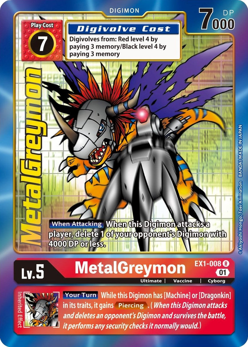 Image for MetalGreymon (Alternate Art) (EX1-008 R) (EX01) - Digimon Card Game