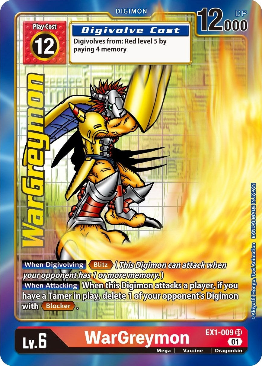 Image for WarGreymon (Alternate Art) (EX1-009 SR) (EX01) - Digimon Card Game