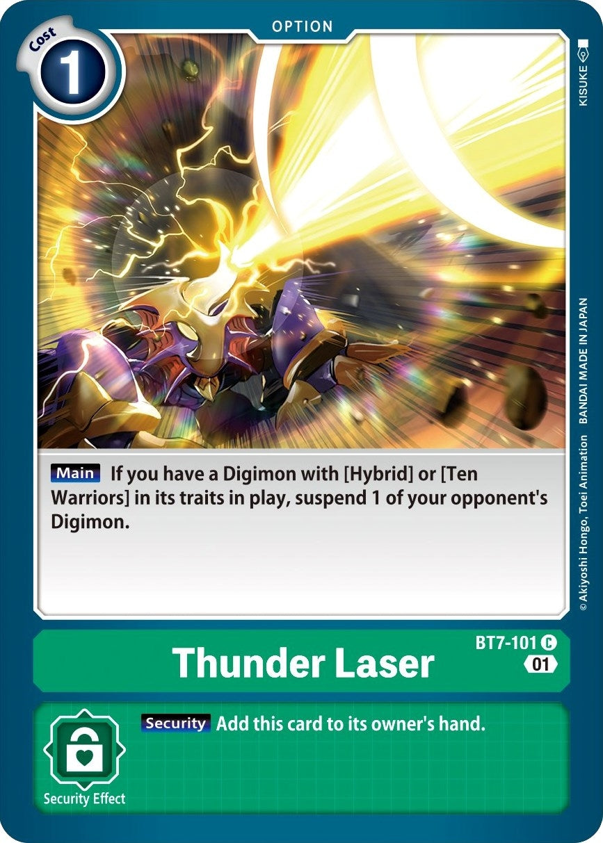 Image for Thunder Laser (BT7-101 C) (BT07) - Digimon Card Game