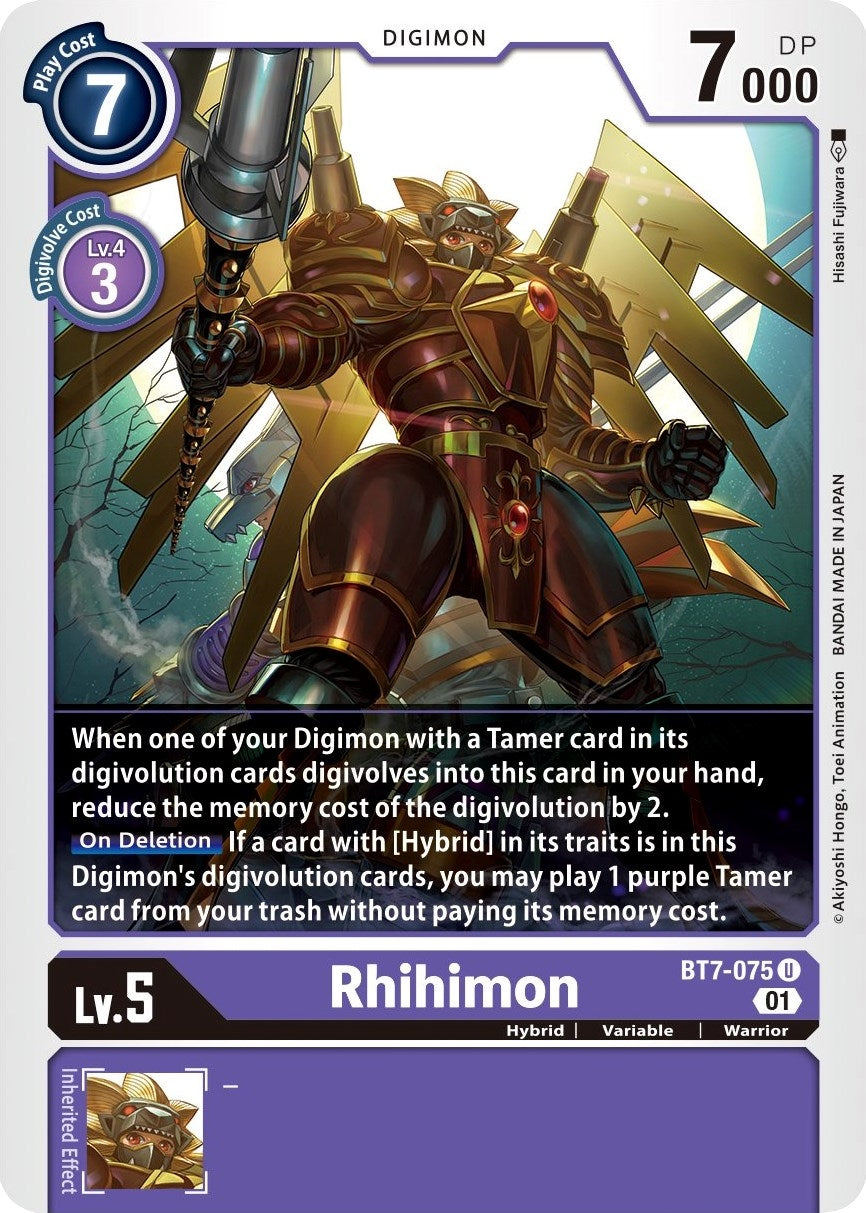 Image for Rhihimon (BT7-075 U) (BT07) - Digimon Card Game