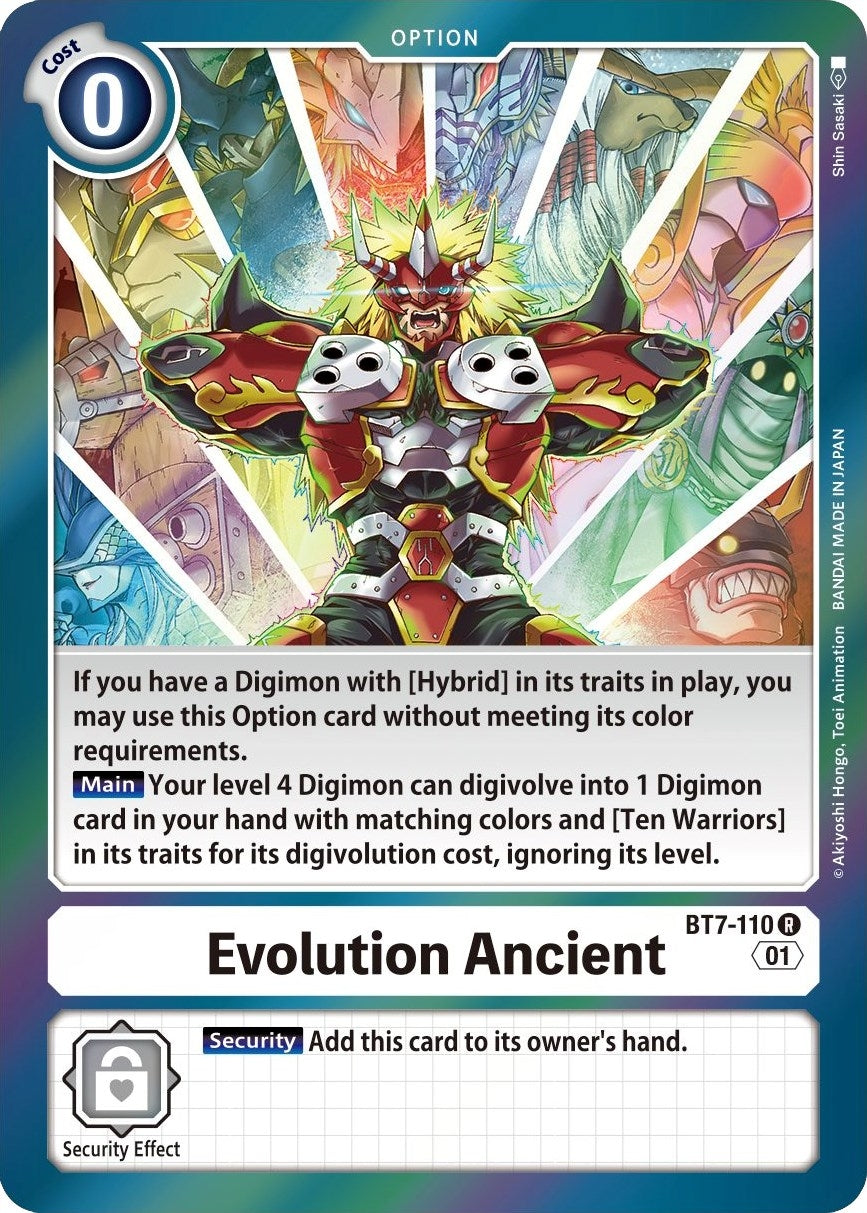 Image for Evolution Ancient (BT7-110 R) (BT07) - Digimon Card Game