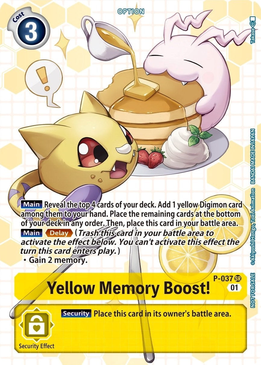 Image for Yellow Memory Boost! - P-037 (Next Adventure Box Promotion Pack) (P-037 SR) (D-PR) - Digimon Card Game