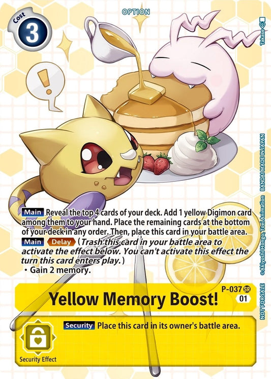 Image for Yellow Memory Boost! - P-037 (Next Adventure Box Promotion Pack) (P-037 SR) (D-PR) - Digimon Card Game