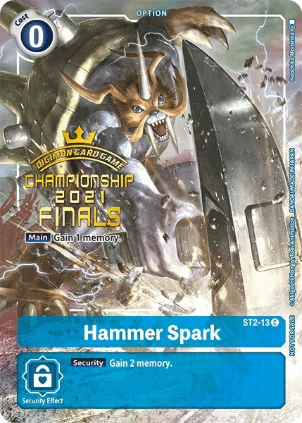 Image for Hammer Spark (2021 Championship Finals Tamer's Evolution Pack) (ST2-13 C) (ST-2) - Digimon Card Game