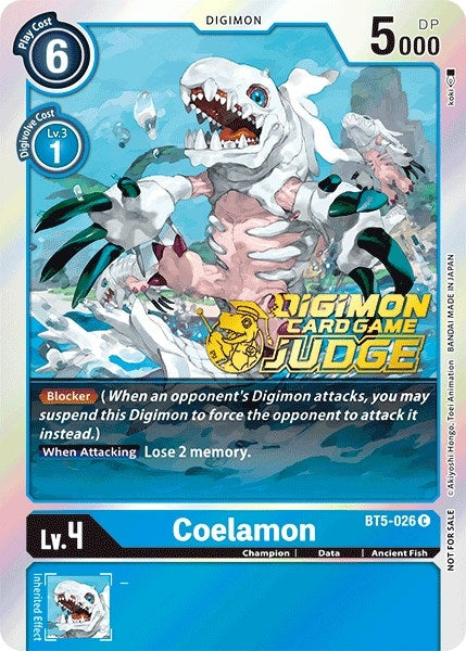 Image for Coelamon (Judge Pack 1) (BT5-026 C) (BT05) - Digimon Card Game