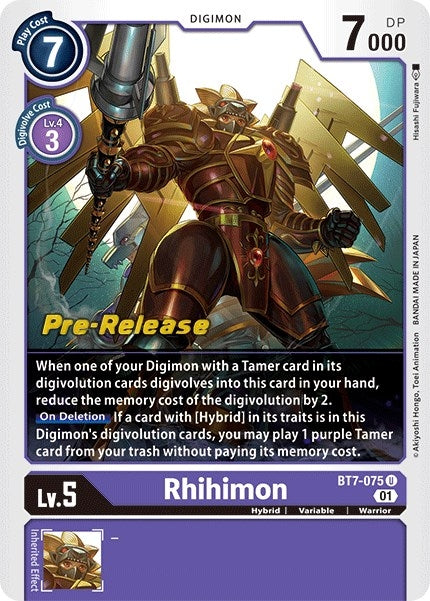 Image for Rhihimon (BT7-075 U) (BT07_PR) - Digimon Card Game
