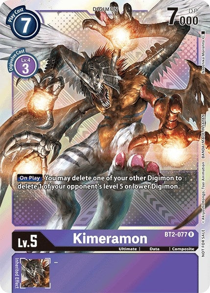 Image for Kimeramon - BT2-077 (Official Tournament Pack Vol.4) (BT2-077 R) (BT01-03A) - Digimon Card Game