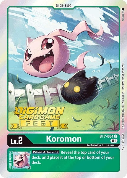 Image for Koromon (Digimon Card Game Fest 2022) (BT7-004 U) (BT07) - Digimon Card Game