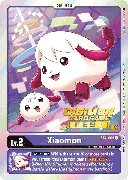 Image for Xiaomon (Digimon Card Game Fest 2022) (BT4-006 U) (BT04) - Digimon Card Game