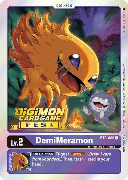 Image for DemiMeramon (Digimon Card Game Fest 2022) (BT3-006 U) (BT01-03A) - Digimon Card Game