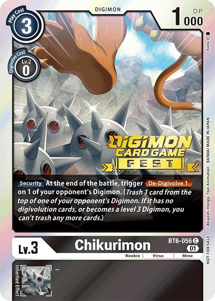 Image for Chikurimon (Digimon Card Game Fest 2022) (BT6-056 C) (BT06) - Digimon Card Game