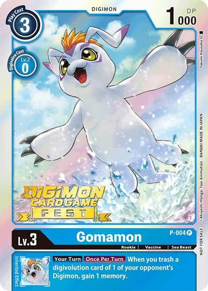 Image for Gomamon - P-004 (Digimon Card Game Fest 2022) (P-004 P) (D-PR) - Digimon Card Game