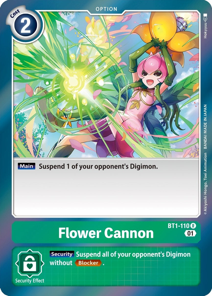 Image for Flower Cannon (Parallel Rare) (BT1-110 R) (ST-9) - Digimon Card Game