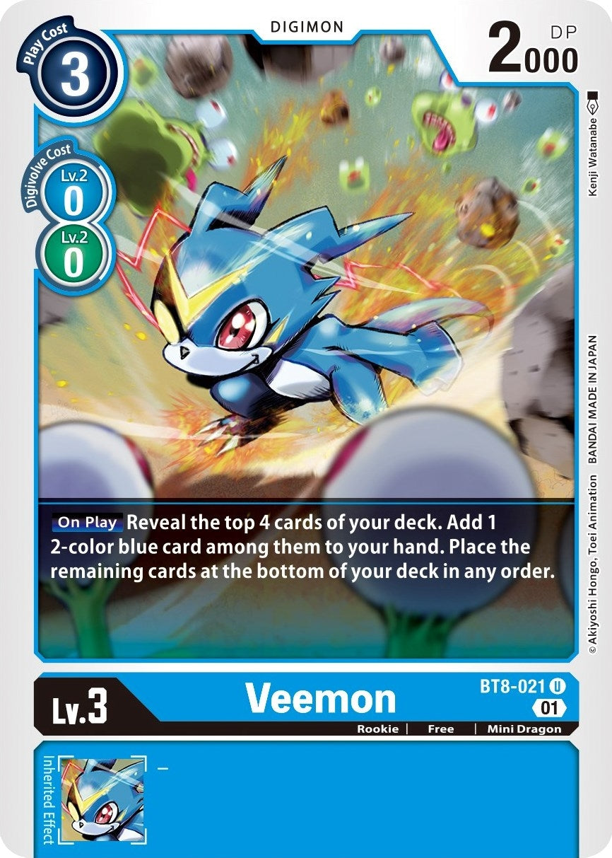 Image for Veemon (BT8-021 U) (BT08) - Digimon Card Game