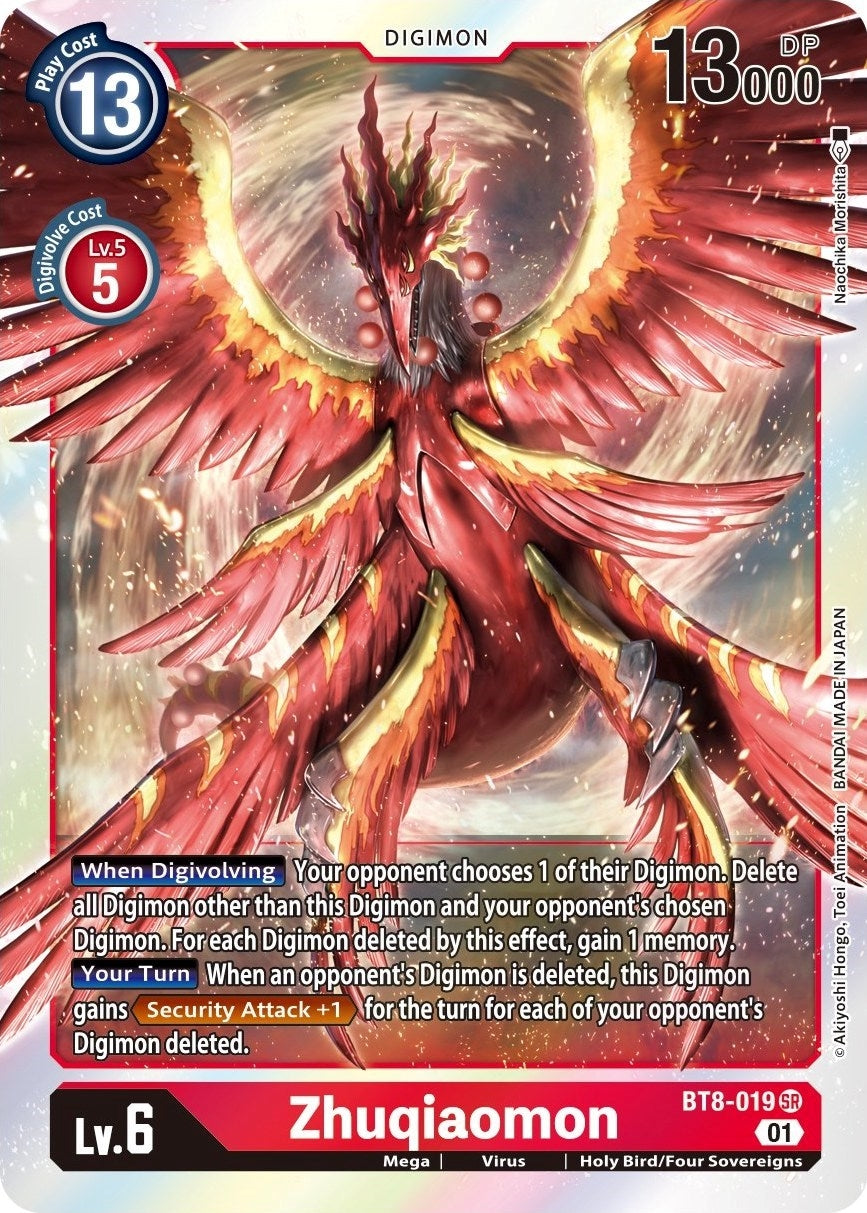 Image for Zhuqiaomon (BT8-019 SR) (BT08) - Digimon Card Game