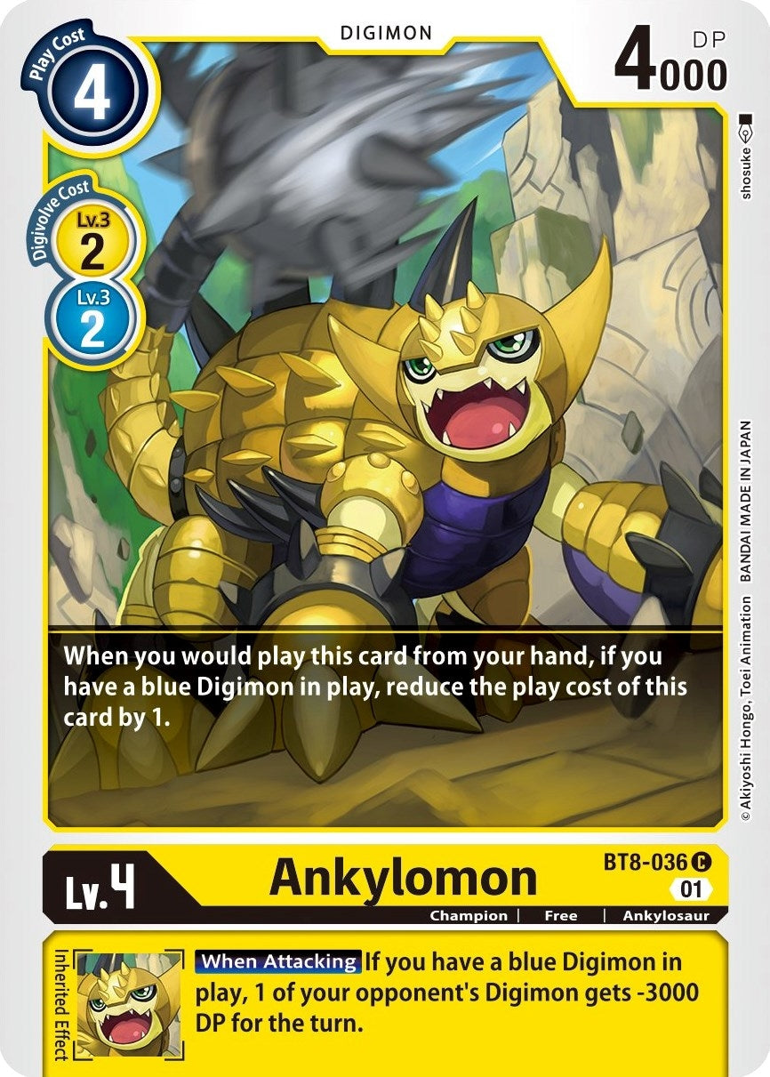 Image for Ankylomon (BT8-036 C) (BT08) - Digimon Card Game