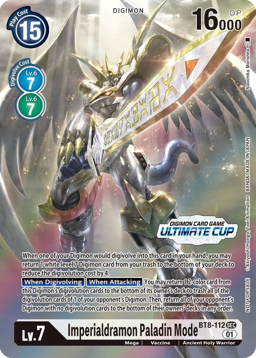 Image for Imperialdramon Paladin Mode (Ultimate Cup 2022) (BT8-112 SEC) (BT08) - Digimon Card Game