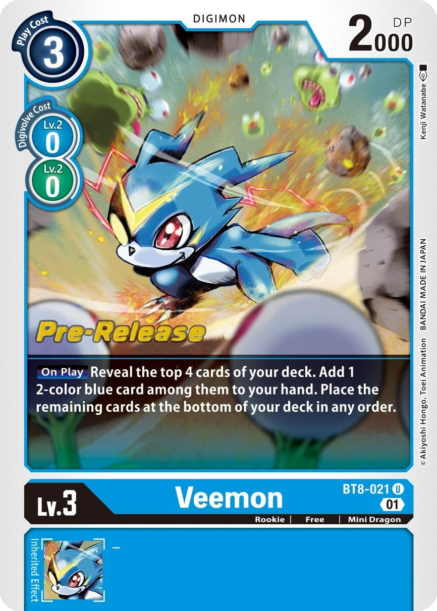 Image for Veemon (BT8-021 U) (BT08_PR) - Digimon Card Game