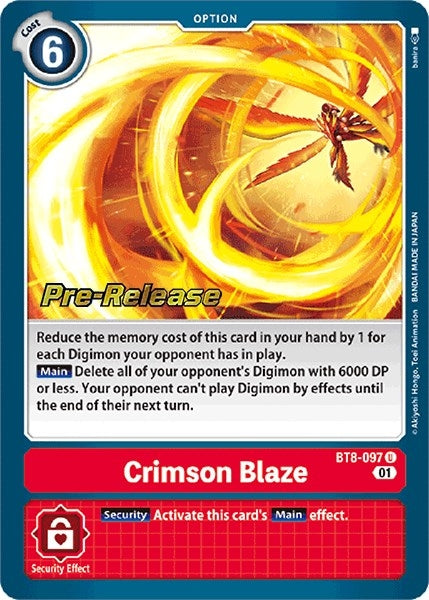 Image for Crimson Blaze (BT8-097 U) (BT08_PR) - Digimon Card Game