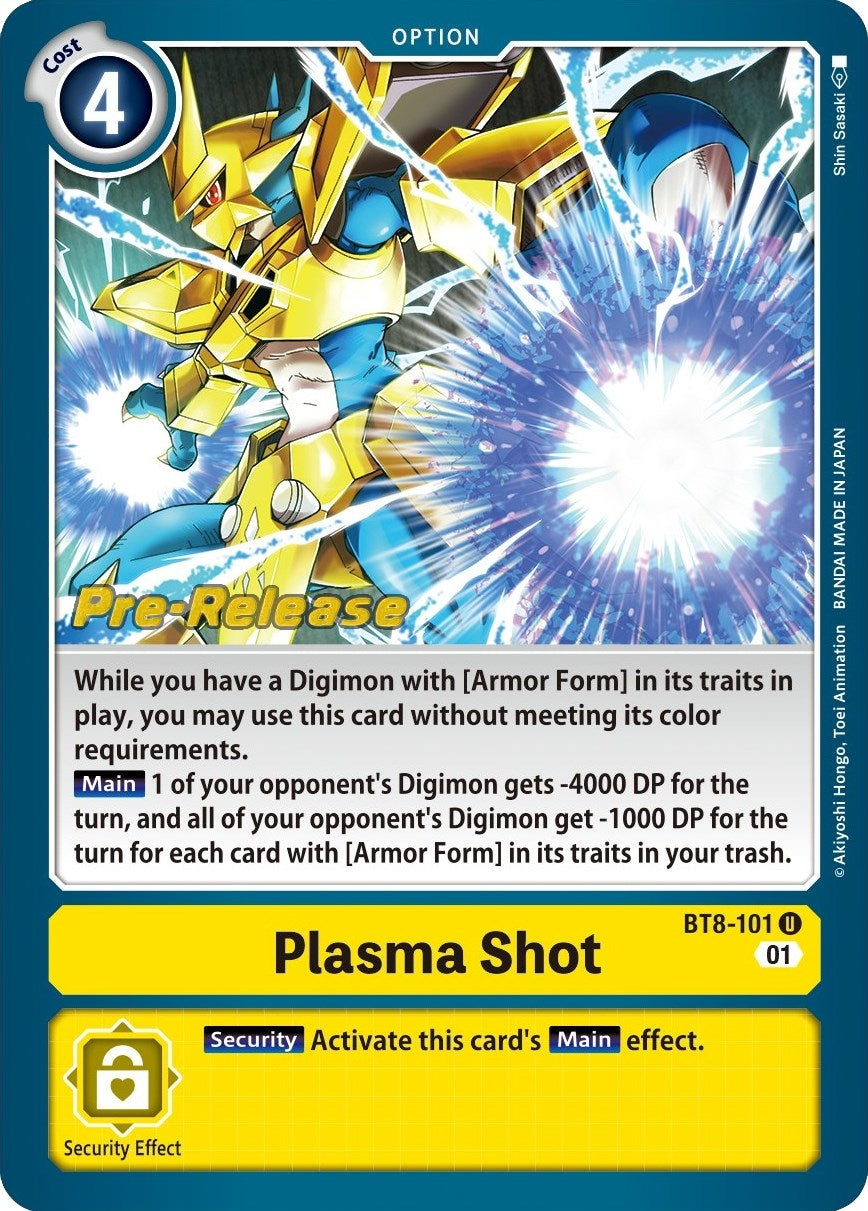 Image for Plasma Shot (BT8-101 U) (BT08_PR) - Digimon Card Game