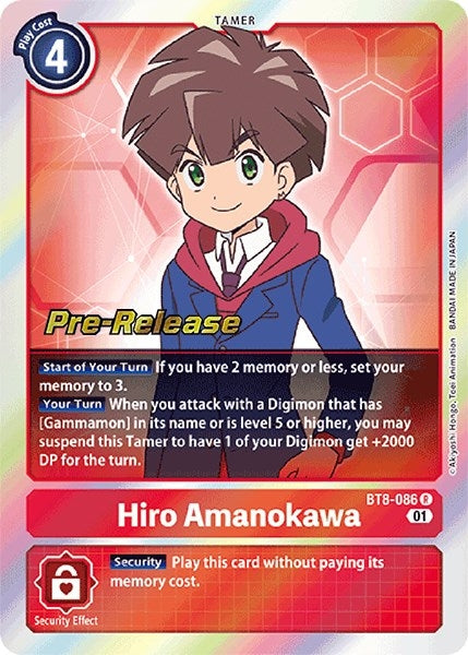 Image for Hiro Amanokawa (BT8-086 R) (BT08_PR) - Digimon Card Game