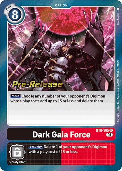 Image for Dark Gaia Force (BT8-105 R) (BT08_PR) - Digimon Card Game