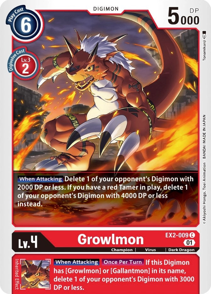 Image for Growlmon (EX2-009 C) (EX02) - Digimon Card Game
