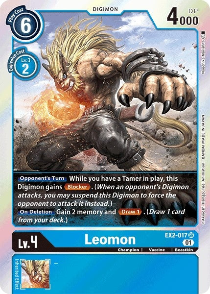 Image for Leomon (EX2-017 SR) (EX02) - Digimon Card Game