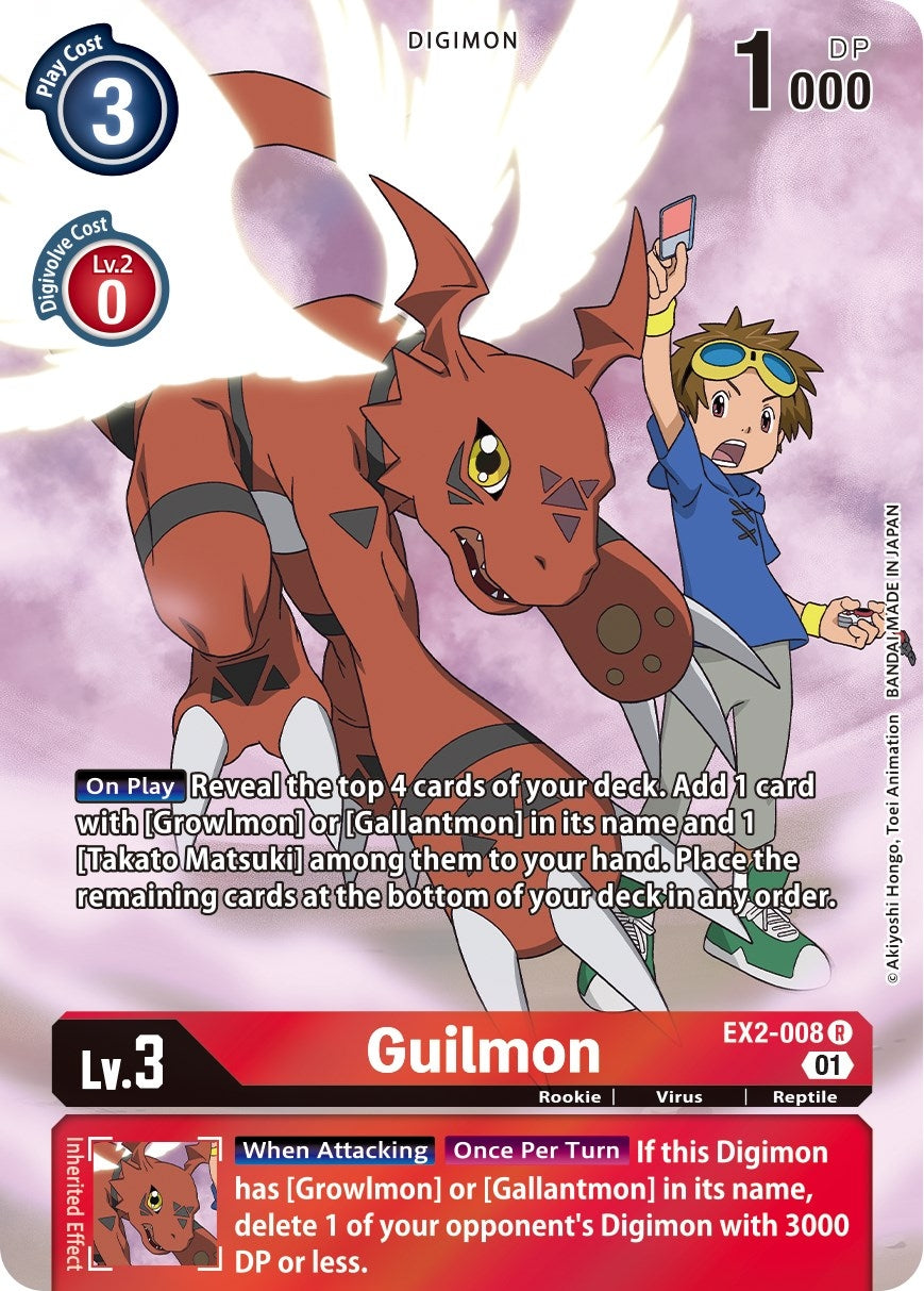 Image for Guilmon (Alternate Art) (EX2-008 R) (EX02) - Digimon Card Game