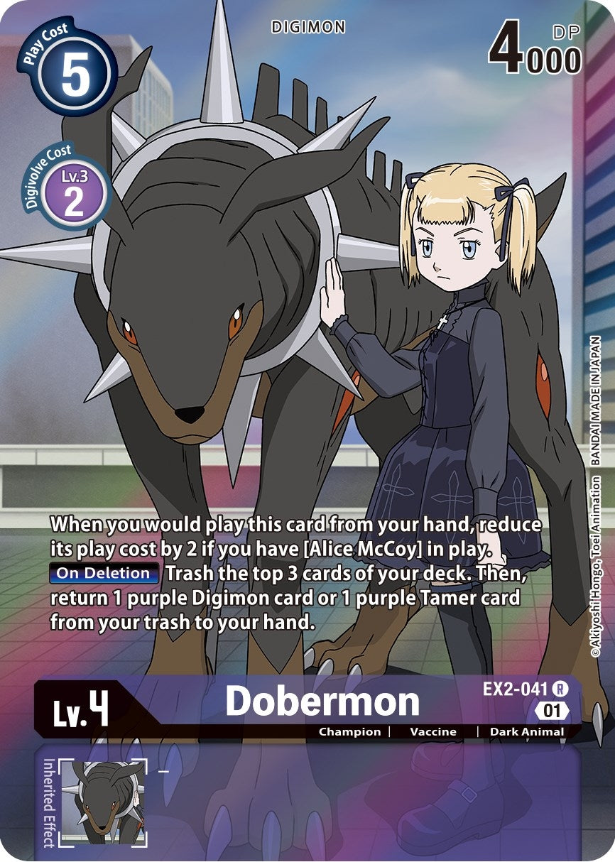Image for Dobermon (Alternate Art) (EX2-041 R) (EX02) - Digimon Card Game