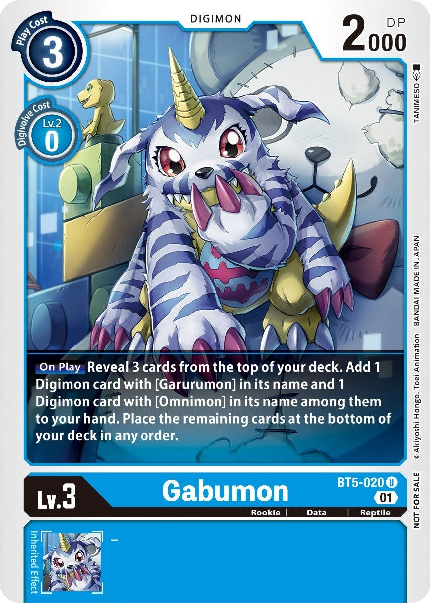 Image for Gabumon - BT5-020 (Winner Pack New Awakening) (BT5-020 U) (BT05) - Digimon Card Game
