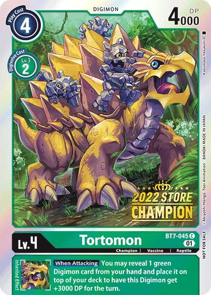 Image for Tortomon (2022 Store Champion) (BT7-045 C) (BT07) - Digimon Card Game