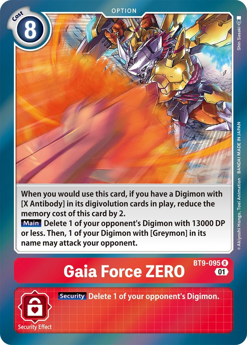 Image for Gaia Force ZERO (BT9-095 R) (BT09) - Digimon Card Game
