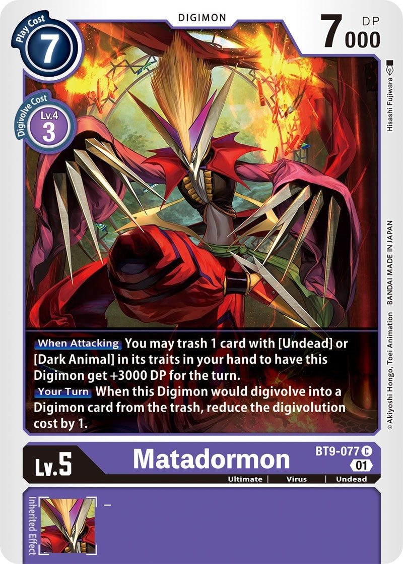 Image for Matadormon (BT9-077 C) (BT09) - Digimon Card Game