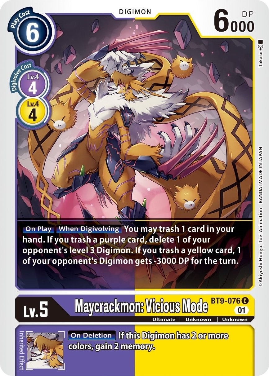 Image for Maycrackmon: Vicious Mode (BT9-076 C) (BT09) - Digimon Card Game