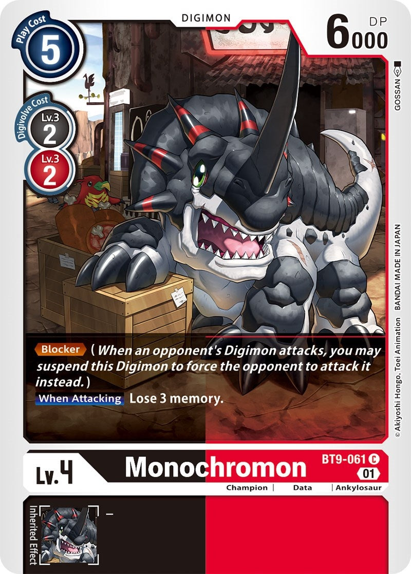 Image for Monochromon (BT9-061 C) (BT09) - Digimon Card Game