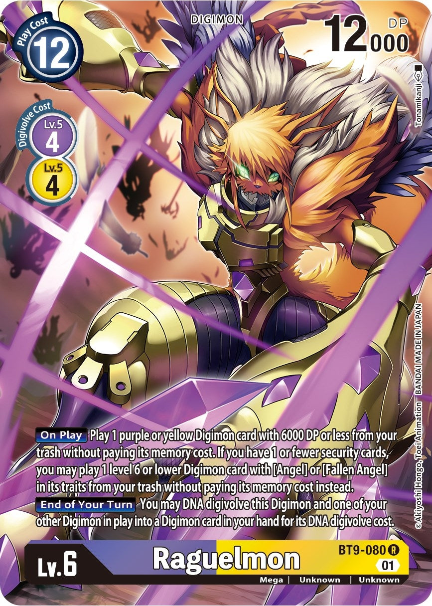 Image for Raguelmon (Alternate Art) (BT9-080 R) (BT09) - Digimon Card Game