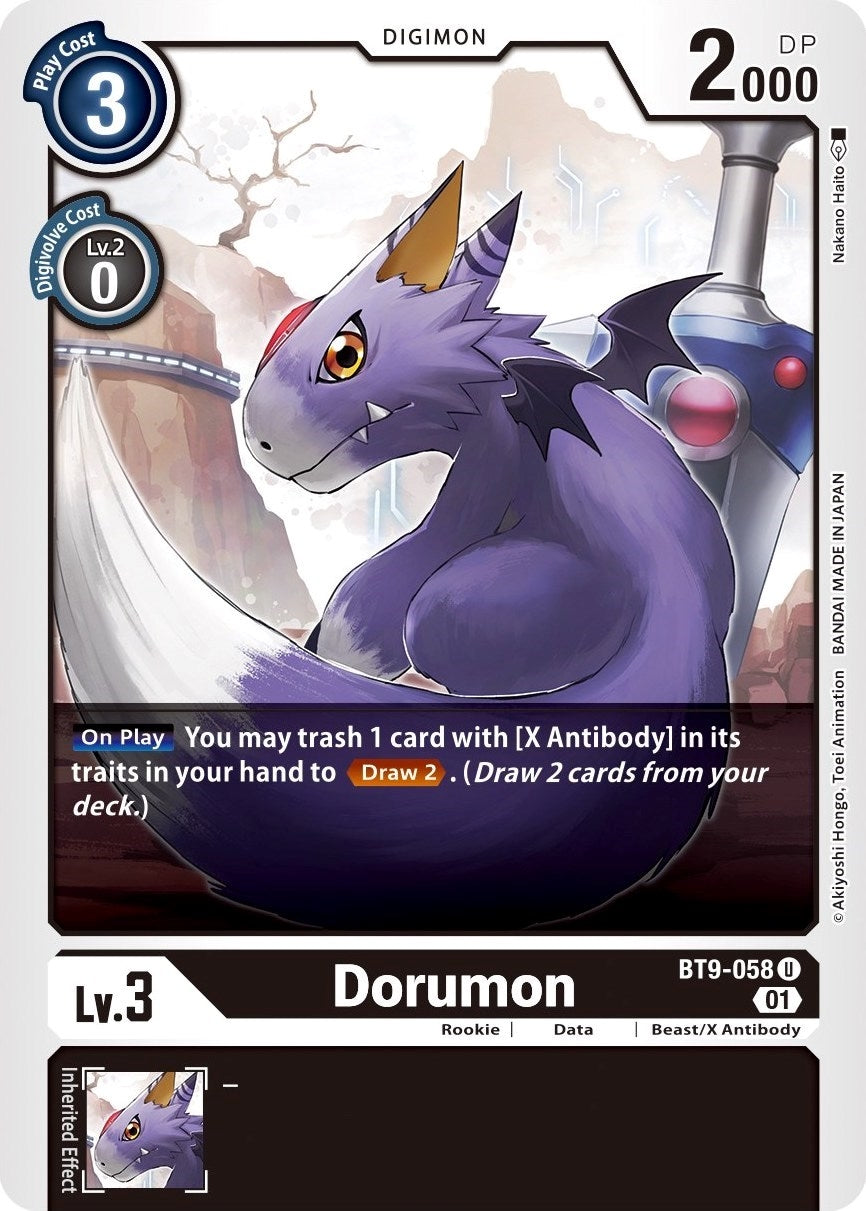 Image for Dorumon (BT9-058 U) (BT09) - Digimon Card Game