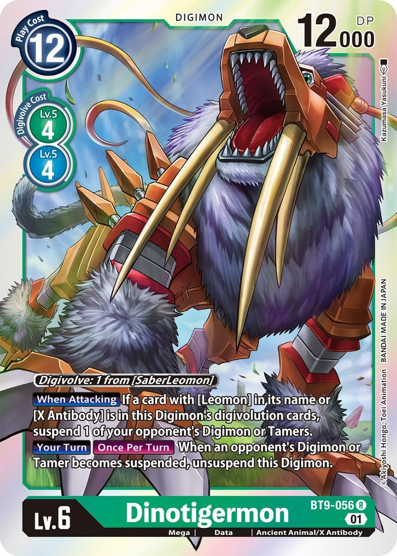 Image for Dinotigermon (BT9-056 R) (BT09) - Digimon Card Game