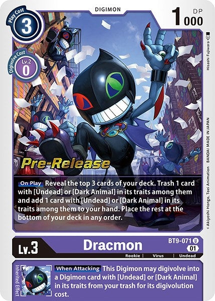 Image for Dracmon (BT9-071 U) (BT09_PR) - Digimon Card Game