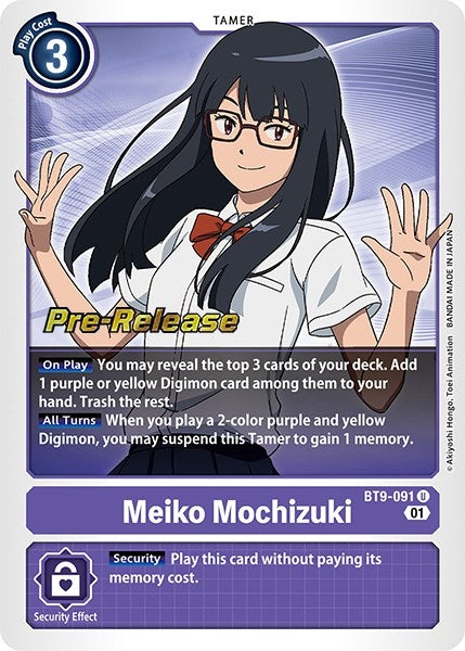 Image for Meiko Mochizuki (BT9-091 U) (BT09_PR) - Digimon Card Game