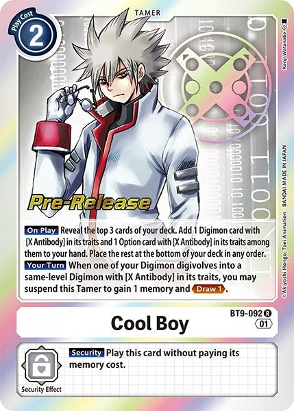 Image for Cool Boy (BT9-092 R) (BT09_PR) - Digimon Card Game