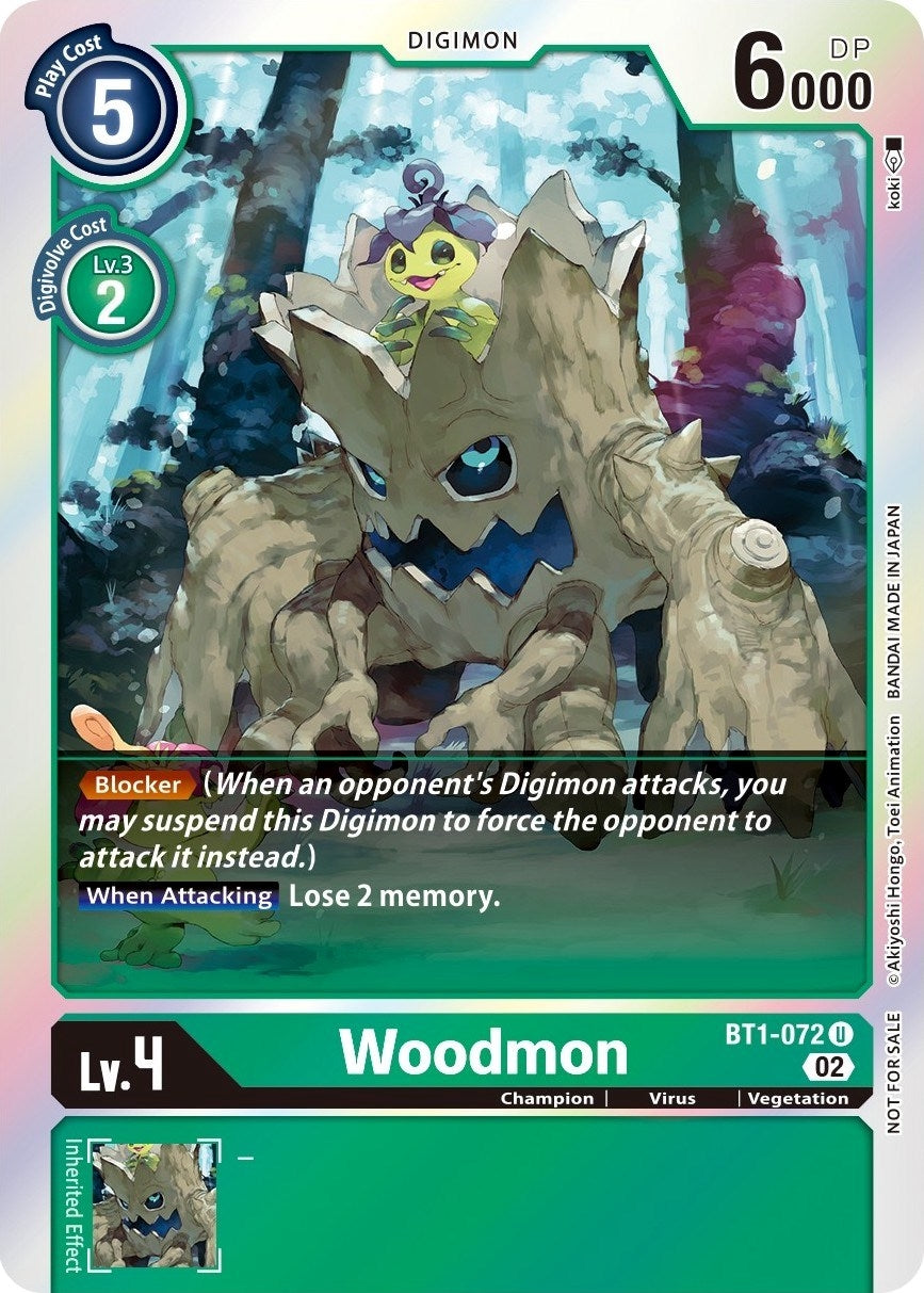 Image for Woodmon (Official Tournament Pack Vol. 6) (BT1-072 U) (BT01-03A) - Digimon Card Game