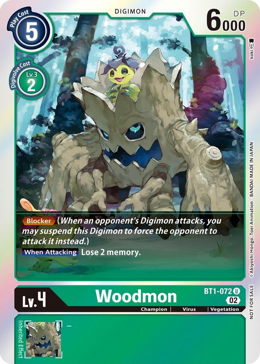Image for Woodmon (Official Tournament Pack Vol. 6) (BT1-072 U) (BT01-03A) - Digimon Card Game