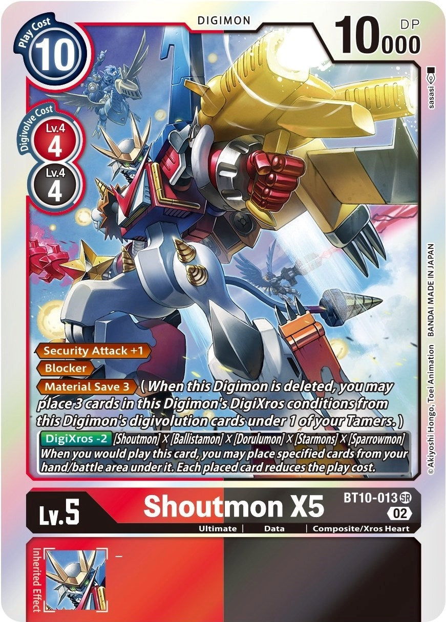 Image for Shoutmon X5 (BT10-013 SR) (BT10) - Digimon Card Game