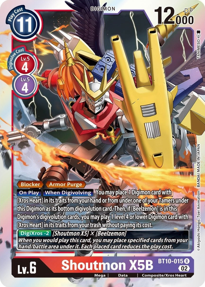 Image for Shoutmon X5B (BT10-015 R) (BT10) - Digimon Card Game