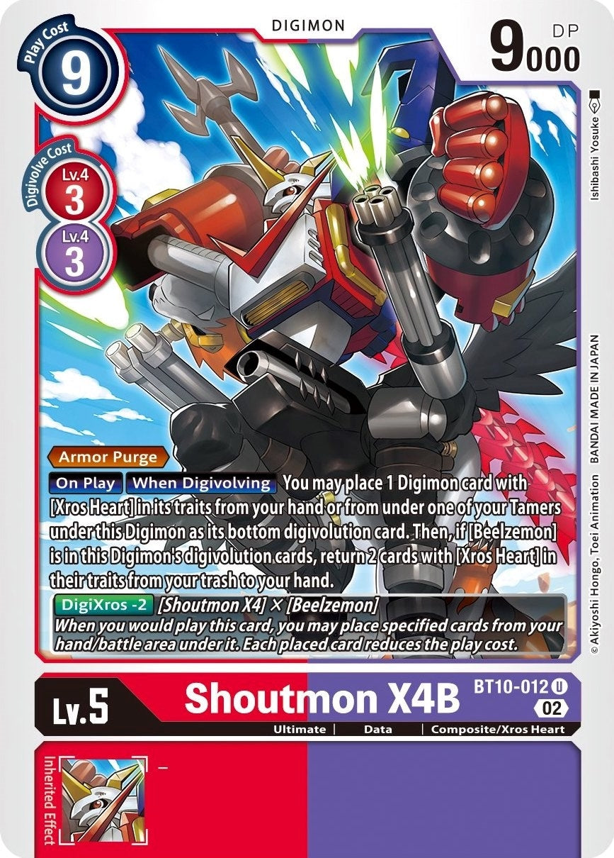 Image for Shoutmon X4B (BT10-012 U) (BT10) - Digimon Card Game