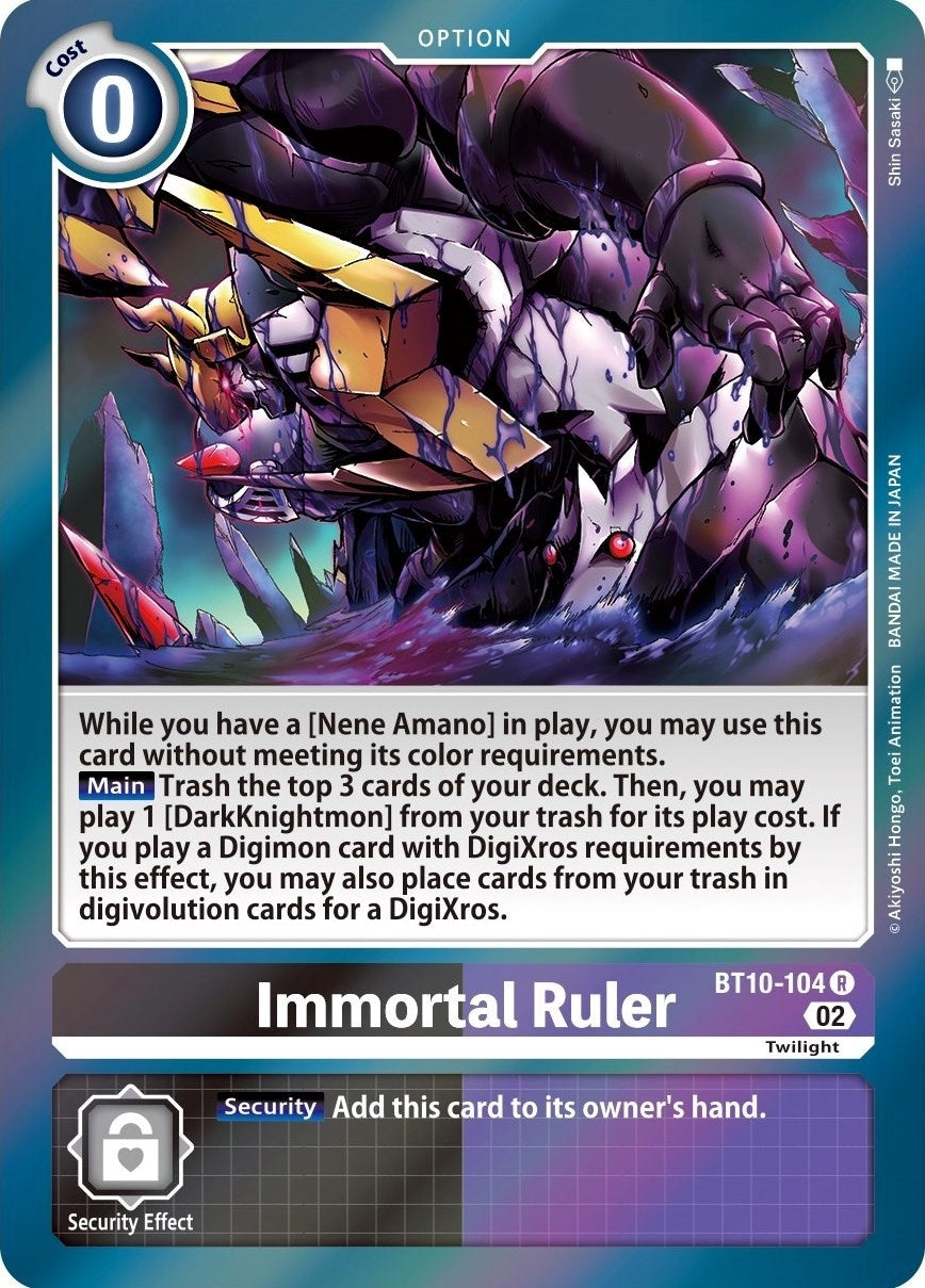 Image for Immortal Ruler (BT10-104 R) (BT10) - Digimon Card Game